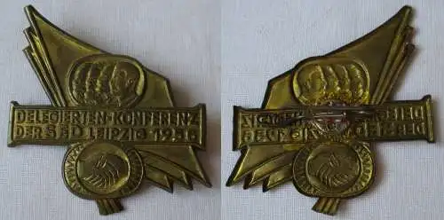 DDR Blech Abzeichen SED Delegierten Konferenz Leipzig 1956 (164523)