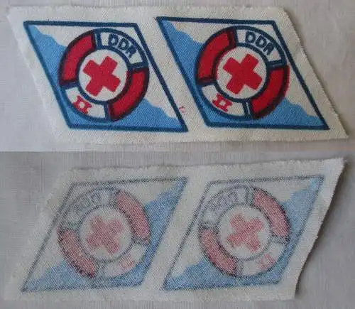 2x DDR Aufnäher Stoff Abzeichen "Vorbeugen und Retten" Stufe II (164644)