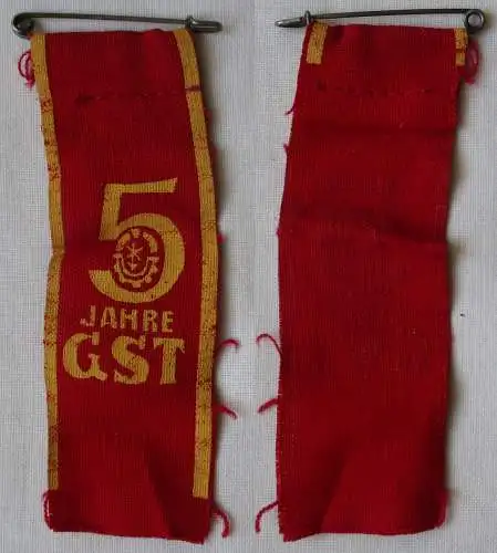 DDR Abzeichen Stoffband 5 Jahre GST Gesellschaft für Sport und Technik (164576)
