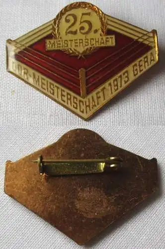 DDR Abzeichen 25. Meisterschaft 1973 Gera Deutscher Box-Verband DBV (122517)