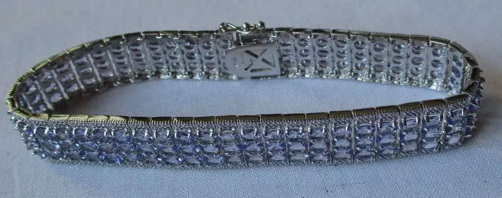 Harry Ivens IV Tansanit Armband Silber 925 rhodiniert 25,4ct. 21,5cm (156933) 0