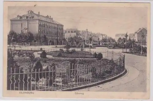 96476 Feldpost Ak Eilenburg Süd-Ring mit Grünanlagen 1918