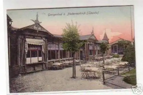 08300 Ak Georgenbad bei Niederneukirch Lausitz 1918