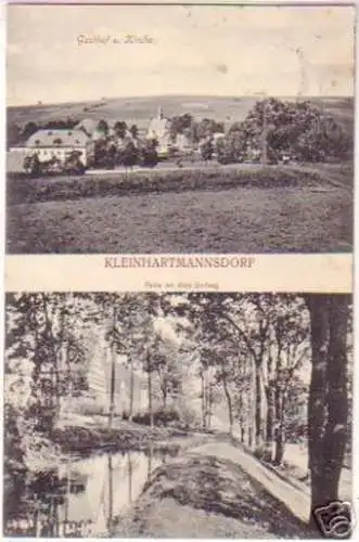 17786 Mehrbild Ak Kleinhartmannsdorf Gasthof usw. 1913