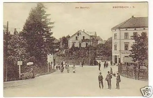 23567 Ak Ebersbach i.S. Am Bahnhof 1908