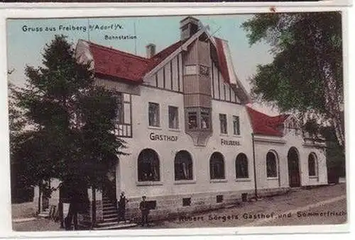 54199 Ak Gruss aus Freiberg b. Adorf i. V. Gasthof Robert Sörgel 1909