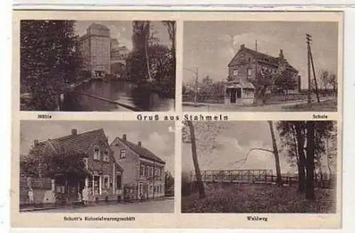 37059 Mehrbild Ak Gruß aus Stahmeln Schule usw. um 1920