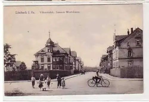 40975 Ak Limbach in Sachsen äussere Weststraße um 1910
