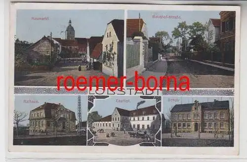 83844 Mehrbild Ak Lobstädt Gasthof, Bahnhofstraße, Neumarkt usw. 1916