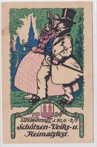 66514 Ak Schützen-Volks- und Heimatfest Wilsdruff 1924