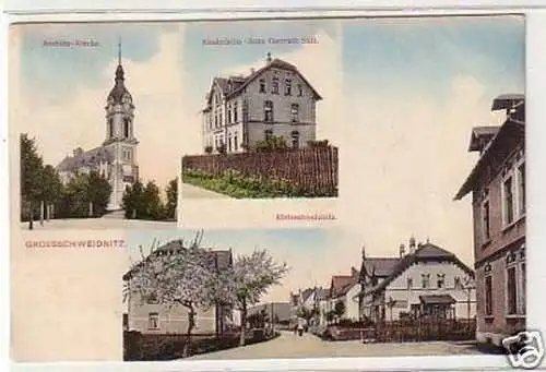 32364 Mehrbild Ak Gruß aus Grossschweidnitz Kirche usw.