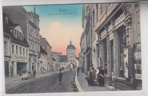 69514 Ak Borna Reichsstrasse mit Reichstor um 1910