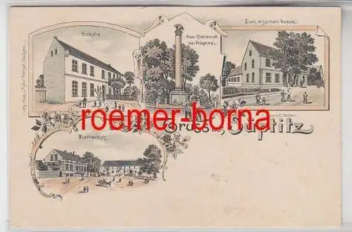 79480 Ak Lithografie Gruss aus Süptitz Gasthof, Ziethenhof usw. um 1900