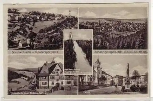 46896 Mehrbild Ak Wintersportplatz Johanngeorgenstadt 1950