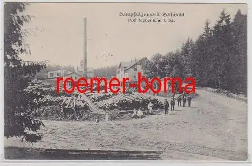 80603 Ak Dampfsägewerk Zellwald bei Siebenlehn 1919