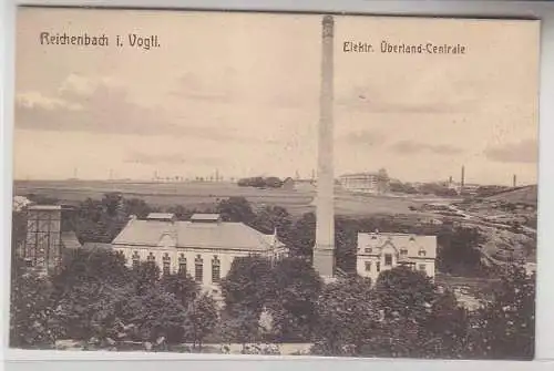 68482 Ak Reichenbach im Vogtland elektrische Überland Centrale um 1910