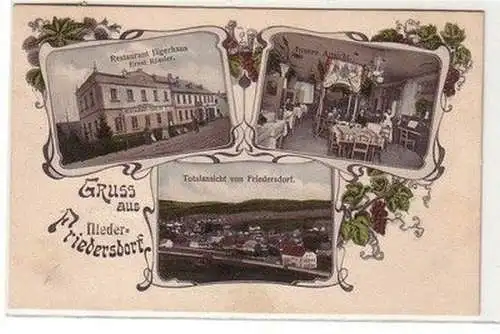 60140 Mehrbild Ak Gruß aus Niederfriedersdorf Restaurant usw. 1905