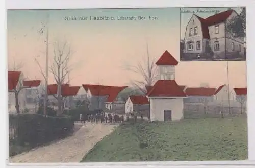 84169 Ak Gruß aus Haubitz bei Lobstädt Gasthof zur Friedenseiche 1916