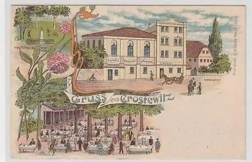 42056 Ak Lithografie Gruss aus Crostewitz Gasthof 1903