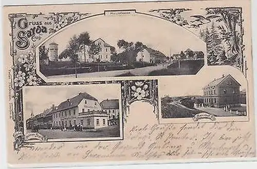 65185 Mehrbild Ak Gruss aus Sayda im Erzg. Hotel goldner Stern, Bahnhof u.a 1902
