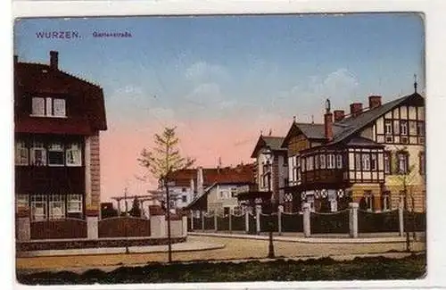 61000 Feldpost Ak Wurzen Gartenstrasse 1915