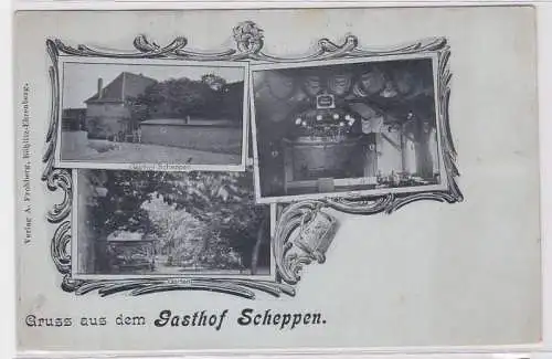 92683 Mehrbild Ak Gruß aus dem Gasthof Scheppen um 1900