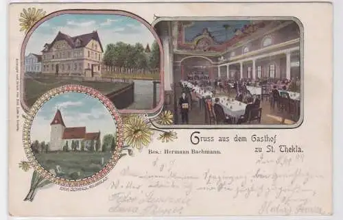 86444 Mehrbild Ak Gruß aus dem Gasthof zu St. Thekla 1899