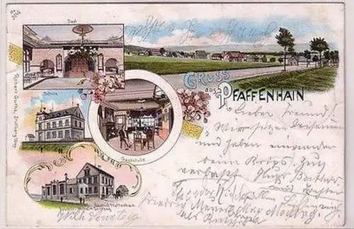 67699 Ak Lithografie Gruss aus Pfaffenhain Gasthof 1901