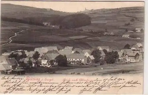 55448 Ak Geising im Erzgebirge Blick nach Altenberg 1902