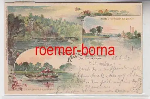 72249 Ak Lithographie Gruß aus Kiautschau Kleinbernsdorf 1903