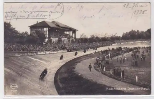 63685 Foto Ak Dresden Reck Radrennbahn 1938
