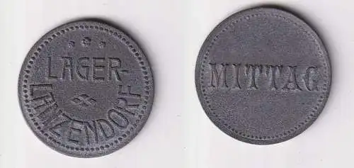 alte Zink Wertmarke "Mittag" Lager Lanzendorf bei Himmelfron Bayern (104813)