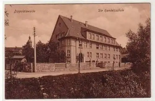 56501 Ak Dippoldiswalde die Handelsschule um 1910