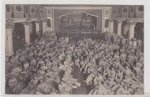 46143 Feldpost Ak Zittau Massenquartier im Lindenhof Saal 1915