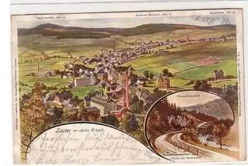 50525 Mehrbild Ak Lauter im sächsischen Erzgebirge 1904