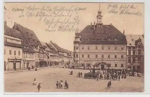 56978 Ak Oederan Markt mit Ratskeller 1914