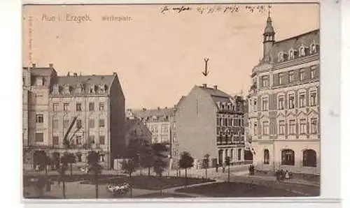 42828 Ak Aue im Erzgebirge Wettinplatz 1907
