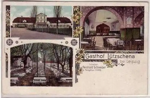 44437 Mehrbild Ak Gasthof Lützschena bei Leipzig 1908