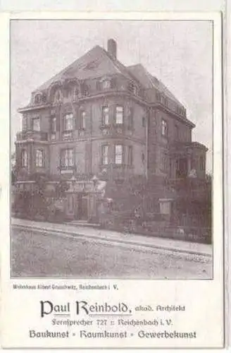 49174 Ak Reichenbach Wohnhaus Albert Gruschwitz um 1920