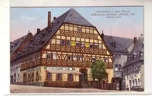 47203 Ak Hartenstein altdeutsches Gasthaus "Weißes Roß" 1939