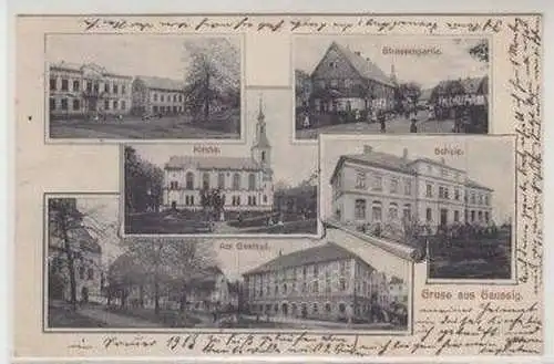 46102 Mehrbild Ak Gruß aus Gaussig Gasthof usw. 1913