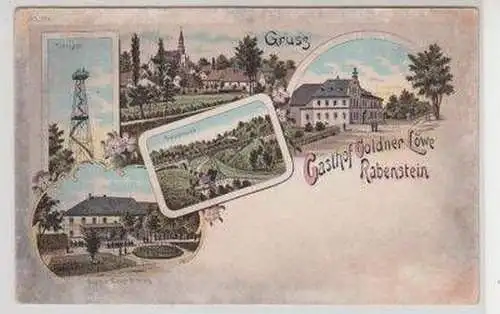 49907 Ak Lithografie Gruss aus Rabenstein Gasthof um1900