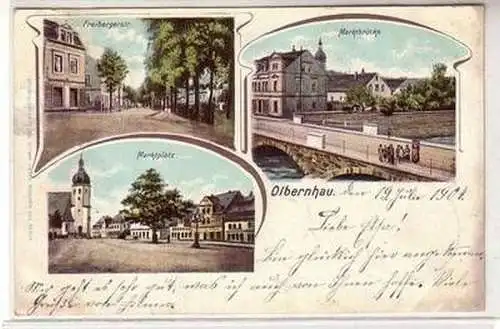 55602 Mehrbild Ak Olbernhau Freiberger Strasse usw. 1904