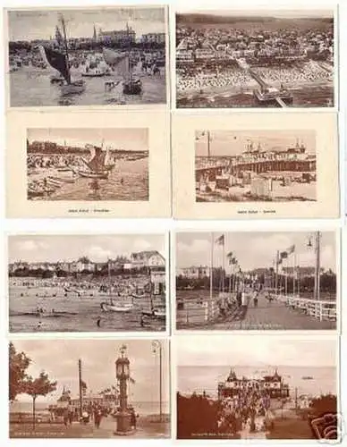 08867/8 Ak Ostseebad Ahlbeck Seebrücke usw. um 1930