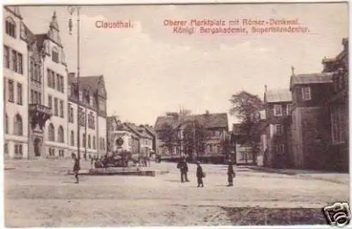 20565 Ak Clausthal Oberer Marktplatz Bergakademie 1910