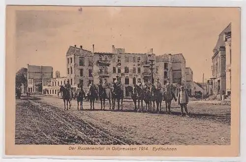 75597 AK Eydtkuhnen (Tschernyschewskoje) - Der Russeneinfall in Ostpreussen 1914