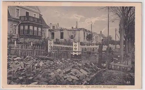 09867 AK Nordenburg (Krylowo) - Der Russeneinfall in Ostpreussen 1914