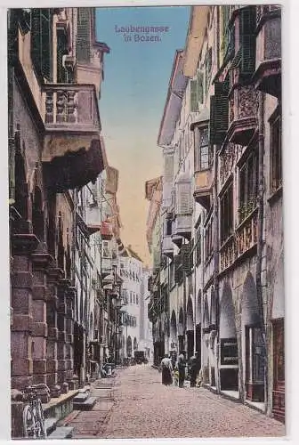 39691 Ak Bozen Tirol Laubengasse 1910