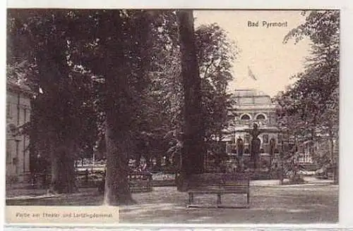 35854 Ak Bad Pyrmont Partie am Lortzingdenkmal 1907