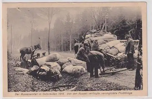 88787 AK Der Russeneinfall in Ostpreussen 1914 - verunglückte Flüchtlinge